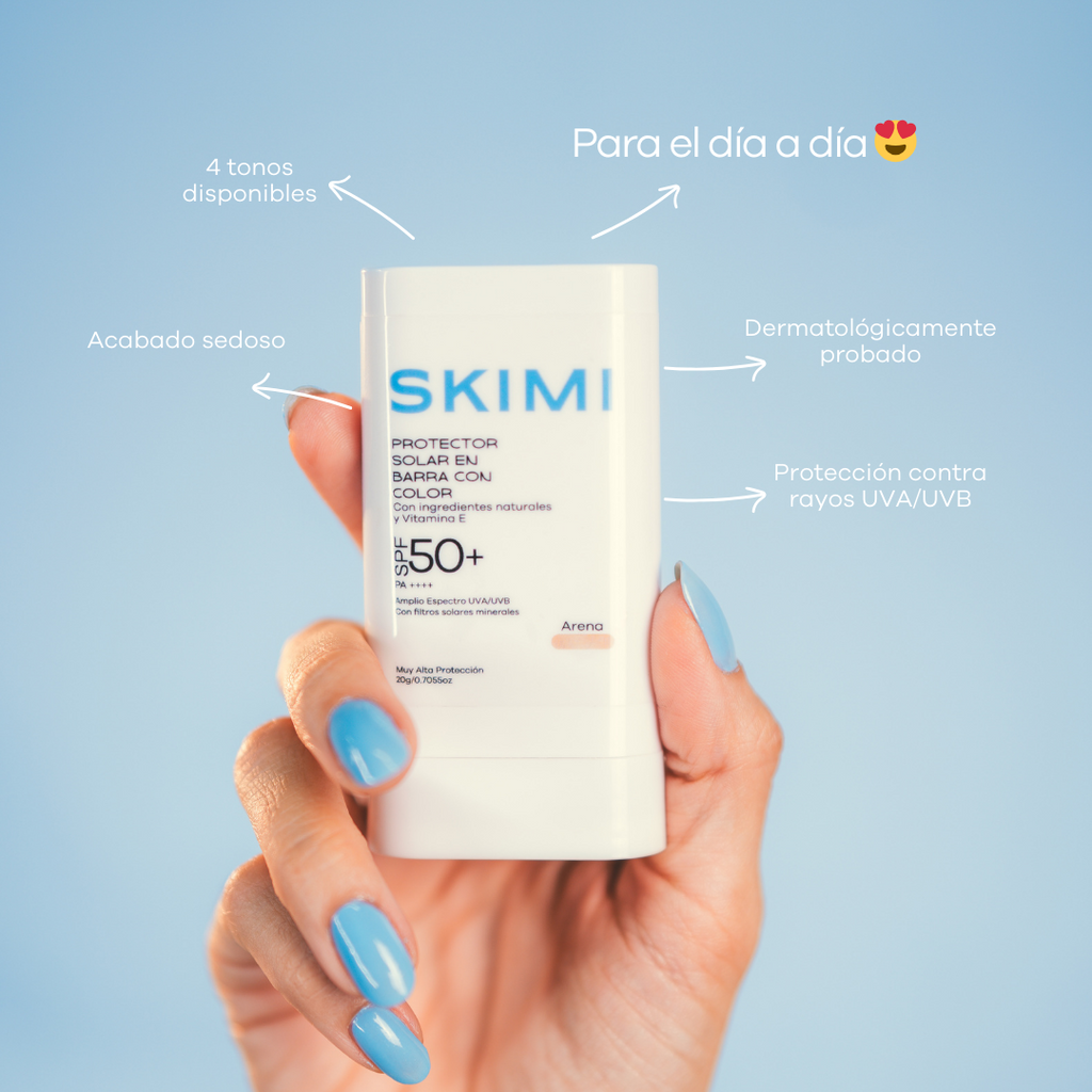 Protector solar en barra con color FPS50+